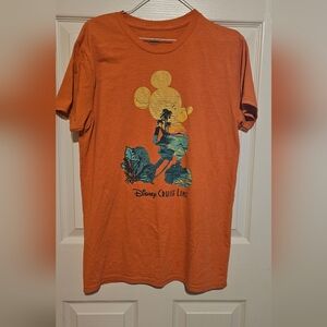 Orange Disney Cruise Line T-Shirt Sz L